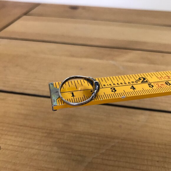 Marquise Abalone Shell Ring Vintage 90s 925 Silver Size 5 - Picture 10 of 10